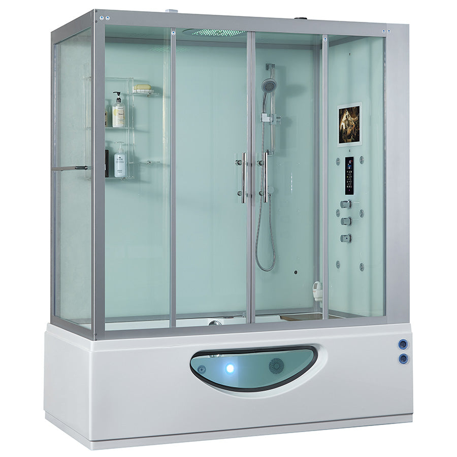 Maya Bath Catania Steam Shower - White (Right Sided)