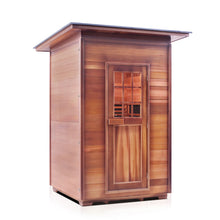 Load image into Gallery viewer, Enlighten Sauna Sierra 2 Person Slope Roof facing right with white background