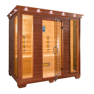 TheraSauna Far Infrared 4 Person Sauna Facing right with white background