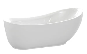 Talyah 71 in. Acrylic Soaking Bathtub with Havasu Faucet and Cavalier 1.28 GPF Toilet