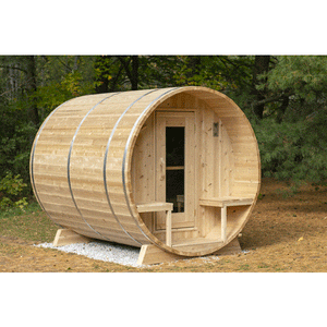 Dundalk LeisureCraft Tranquility White Knotty Cedar Barrel Sauna CTC2345H-1 (12-15 Week Lead Time)