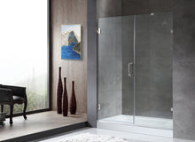 Load image into Gallery viewer, Consort Series 60 in. by 72 in. Frameless Hinged Alcove Shower Door in Polished Chrome with Handle
