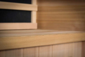 Health Mate - Renew I Infrared Sauna inside close up view of bench