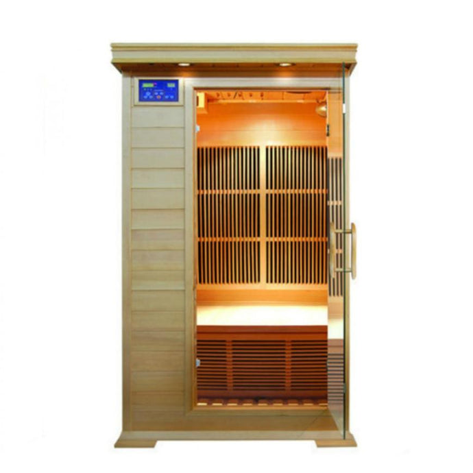 1 Person Hemlock Sauna w/Carbon Heaters - HL100K2 Barrett (8-10 Week Lead Time)