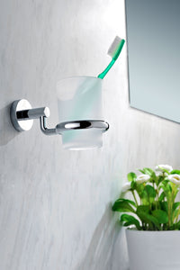 Caster Series 7 in. Toothbrush Holder in Polished Chrome