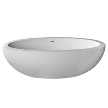 Load image into Gallery viewer, Lusso 6.3 ft. Solid Surface Classic Soaking Bathtub in Matte White and Kros Faucet in Chrome