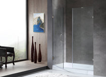Load image into Gallery viewer, Consort Series 60 in. by 72 in. Frameless Hinged Alcove Shower Door in Polished Chrome with Handle