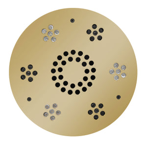 ThermaSol Serenity Light and Music System round polished brass