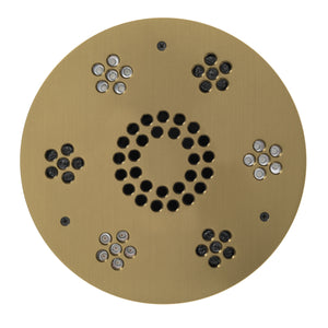ThermaSol Serenity Light and Music System round satin brass