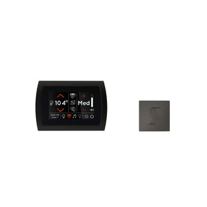 ThermaSol Signatouch Control and Steam Head Kit black nickel square