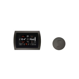 ThermaSol Signatouch Steam Shower Control w/ Trim Upgrade and Steam Head Kit black nickel round