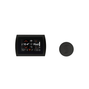 ThermaSol Signatouch Steam Shower Control w/ Trim Upgrade and Steam Head Kit matte black round