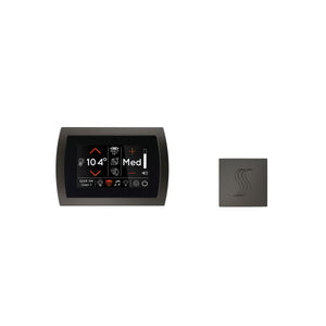 ThermaSol Signatouch Steam Shower Control w/ Trim Upgrade and Steam Head Kit black nickel square