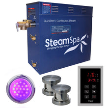 Load image into Gallery viewer, SteamSpa Indulgence QuickStart Acu-Steam Bath Generator Package in Brushed Nickel with Touch Controller