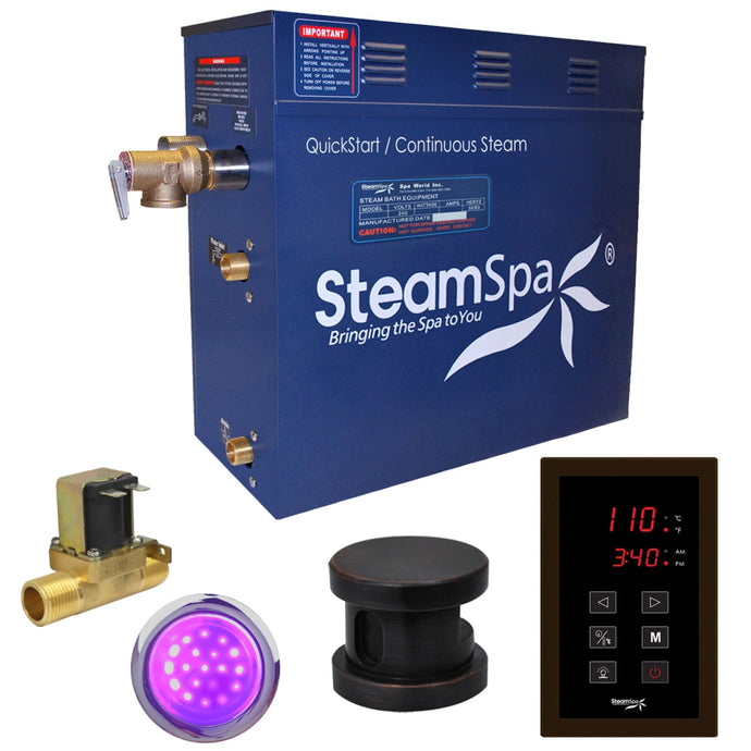 SteamSpa Indulgence QuickStart Acu-Steam Bath Generator Package in Oil Rubbed Bronze with Built-in Auto Drain and Touch Controller