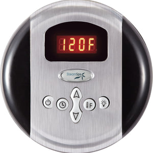 SteamSpa Oasis QuickStart Acu-Steam Bath Generator Package with Auto Drain and Digital Controller in Brushed Nickel