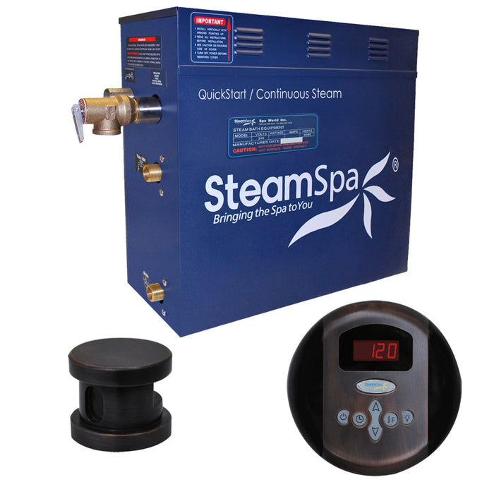 SteamSpa Oasis QuickStart Acu-Steam Bath Generator Package in Oil Rubbed Bronze