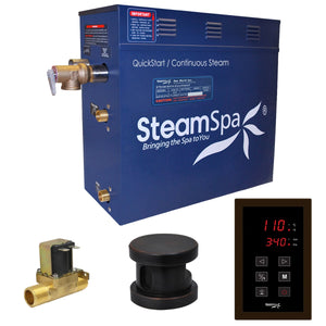 SteamSpa Oasis QuickStart Acu-Steam Bath Generator Package with Built-In Auto Drain and Touch Controller in Oil Rubbed Bronze