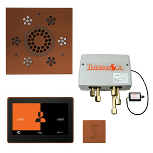 The Total Wellness Package with 10" ThermaTouch Trim Upgraded, by ThermaSol square antique copper