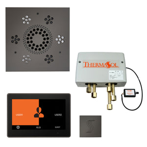 The Total Wellness Package with 10" ThermaTouch Trim Upgraded, by ThermaSol square black nickel