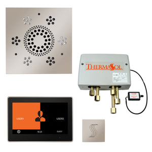 The Total Wellness Package with 10" ThermaTouch Trim Upgraded, by ThermaSol square polished nickel