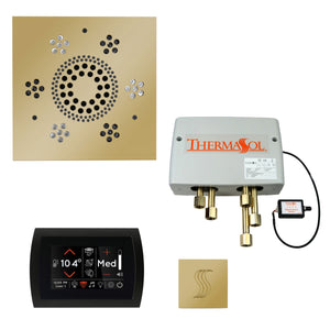 The Total Wellness Package with SignaTouch by ThermaSol square polished brass