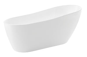 Trend 67 in. Acrylic Flatbottom Non-Whirlpool Bathtub with Tugela Faucet and Talos 1.6 GPF Toilet