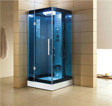 Load image into Gallery viewer, Mesa 303A Blue Glass Steam Shower 32x32