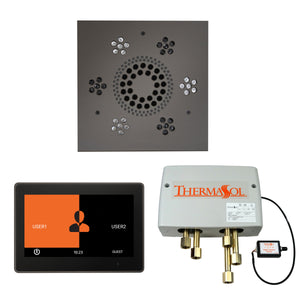 The Wellness Shower Package with ThermaTouch by ThermaSol 10 inch square black nickel