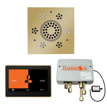 Load image into Gallery viewer, The Wellness Shower Package with ThermaTouch by ThermaSol 10 inch square polished brass
