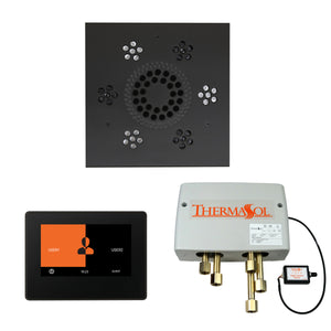 The Wellness Shower Package with ThermaTouch by ThermaSol 7 inch square matte black