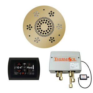 The Wellness Shower Package with SignaTouch by ThermaSol round polished brass