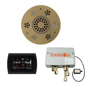 The Wellness Shower Package with SignaTouch by ThermaSol round satin brass
