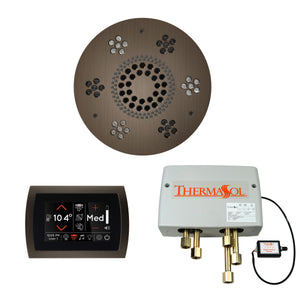 The Wellness Shower Package with SignaTouch Trim Upgraded by ThermaSol round antique nickel