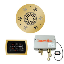 Load image into Gallery viewer, The Wellness Shower Package with SignaTouch Trim Upgraded by ThermaSol round polished gold