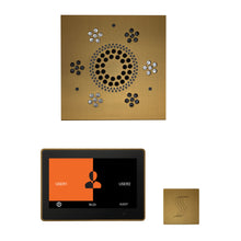 Load image into Gallery viewer, The Wellness Steam Package with ThermaTouch by ThermaSol 10 inch square antique brass