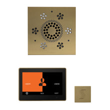 Load image into Gallery viewer, The Wellness Steam Package with ThermaTouch by ThermaSol 10 inch square satin brass