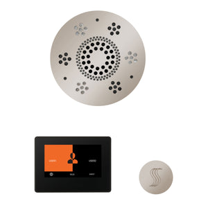 The Wellness Steam Package with ThermaTouch by ThermaSol 7 inch round polished nickel