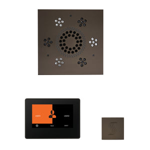 The Wellness Steam Package with ThermaTouch by ThermaSol 7 inch square oil rubbed bronze