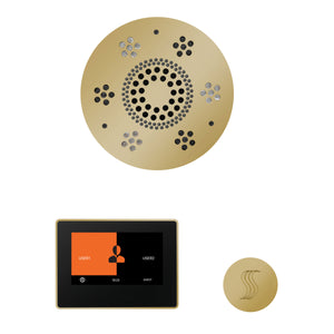 The Wellness Steam Package with 7" ThermaTouch Trim Upgraded by ThermaSol round polished brass