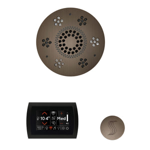 The Wellness Steam Package with SignaTouch by ThermaSol round antique nickel