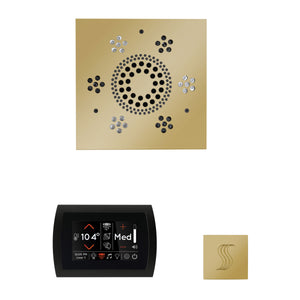 The Wellness Steam Package with SignaTouch by ThermaSol square polished brass