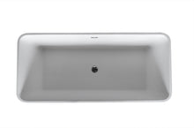 Load image into Gallery viewer, Cenere 4.9 ft. Solid Surface Classic Soaking Bathtub in Matte White and Kros Faucet in Chrome